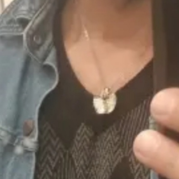 Silver titanium angel Saint winged goth necklace new - Picture 4 of 7